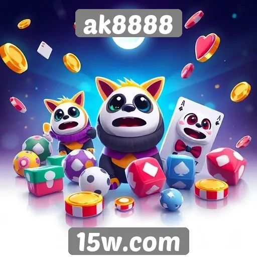 Variedade de jogos disponíveis no ak8888